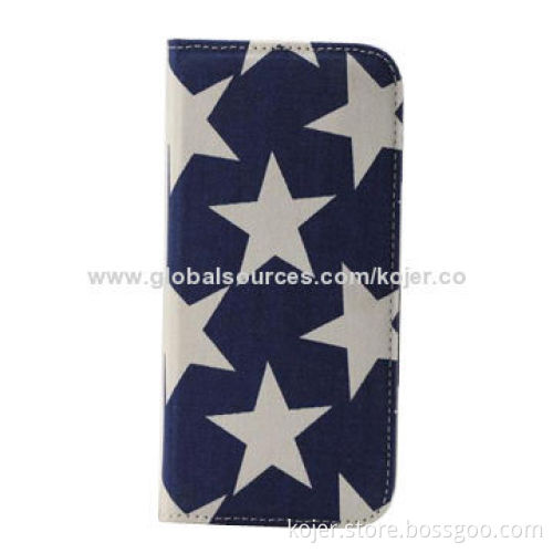 Mobile Phone Case for Samsung S4, Canvas Material with Magnet Unseen Closure